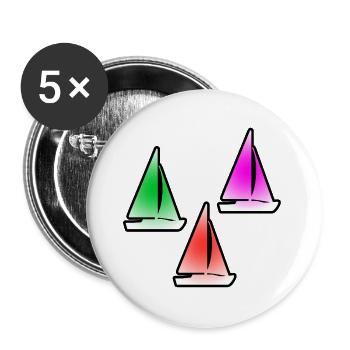 Voile - Lot de 5 grands badges (56 mm) - blanc - Devant