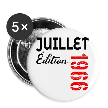 60e Anniversaire Juillet 1966 - Buttons groß 56 mm (5er Pack) - Weiß - Vorne