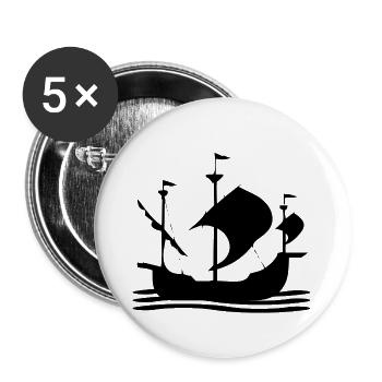 Voile - Lot de 5 grands badges (56 mm) - blanc - Devant