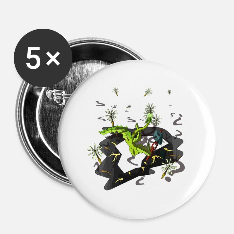 BLEW - Buttons large 2.2''/56 mm (5-pack) - white