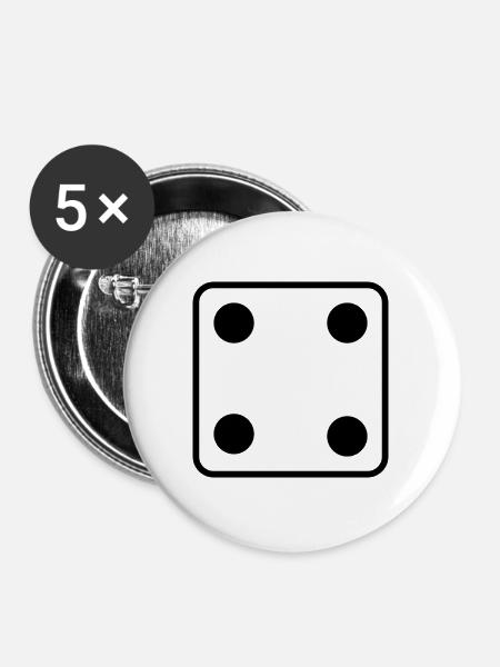Sagt - Buttons groß 56 mm (5er Pack) - Weiß