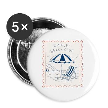 Amalfi Beach Club Postmark - Buttons large 2.2''/56 mm (5-pack) - white - Front