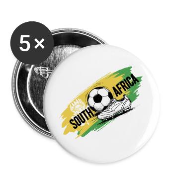 South Africa Football Shirt South Africa Socce - Buttons large 2.2''/56 mm (5-pack) - white - Front