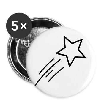 shooting star - Buttons large 2.2''/56 mm (5-pack) - white - Front