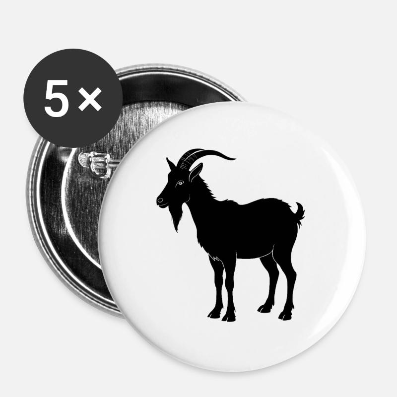 goat - Buttons large 2.2''/56 mm (5-pack) - white