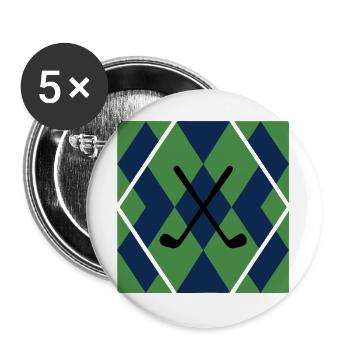 Clubs de golf Modèle Argyle Clubs de golf masculins - Lot de 5 grands badges (56 mm) - blanc - Devant