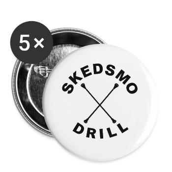 Tiges de forage croisées Skedsmo Drill - Lot de 5 grands badges (56 mm) - blanc - Devant