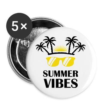 Sunglass Sunrise Graphic - Lot de 5 grands badges (56 mm) - blanc - Devant