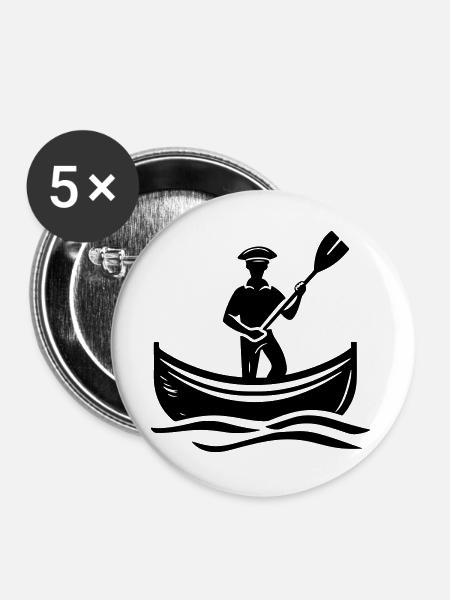 Kapitän Boot - Buttons groß 56 mm (5er Pack) - Weiß