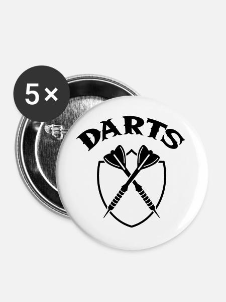 darts - Buttons groß 56 mm (5er Pack) - Weiß