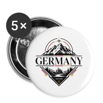 Germany Print Outdoor - Buttons large 2.2''/56 mm (5-pack) - white - Front