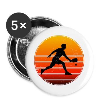 Pickleball Scene Gift for Pickleball Sports Fans - Buttons large 2.2''/56 mm (5-pack) - white - Front
