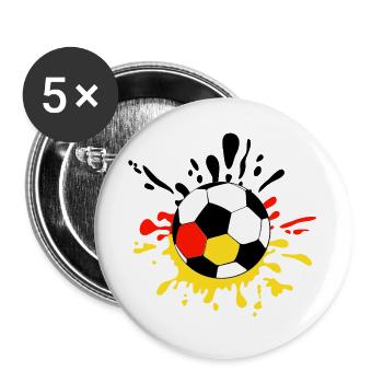 Germany Football Splash Art - Buttons large 2.2''/56 mm (5-pack) - white - Front