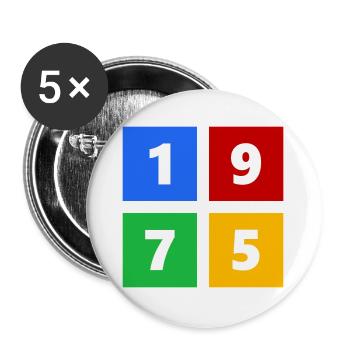 1975 - Buttons large 2.2''/56 mm (5-pack) - white - Front