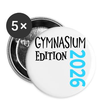 Gymnasium 2026 - Buttons large 2.2''/56 mm (5-pack) - white - Front