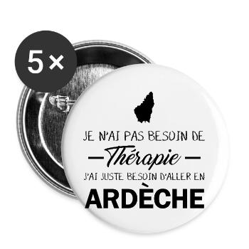 Je N Ai Pas Besoin De Therapie J Ai Juste Besoi... - Lot de 5 grands badges (56 mm) - blanc - Devant