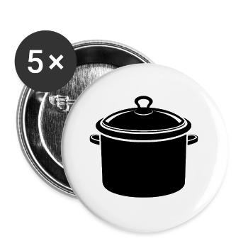 Cooking Pot - Buttons large 2.2''/56 mm (5-pack) - white - Front