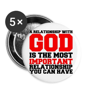 a_relationship_with_god2 - Buttons large 2.2''/56 mm (5-pack) - white - Front