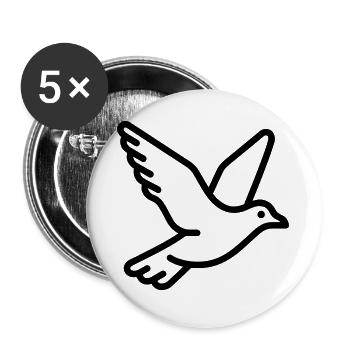 Seagull - Buttons large 2.2''/56 mm (5-pack) - white - Front