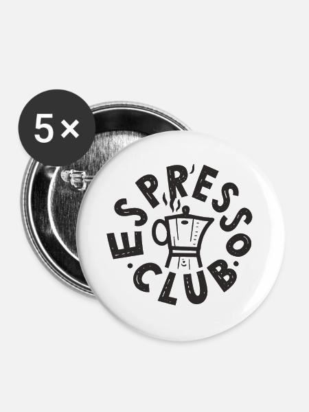 Espresso Club Moka Pot - Buttons groß 56 mm (5er Pack) - Weiß