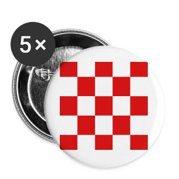 Show off your colors - Croatia - Buttons large 2.2''/56 mm (5-pack) - white - Front
