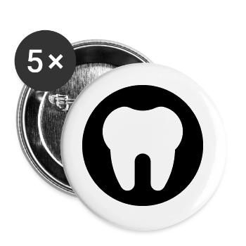 Dentiste, dentiste, dentiste - Lot de 5 grands badges (56 mm) - blanc - Devant