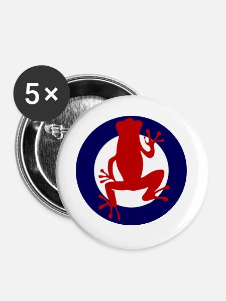 Red Salamander - Buttons groß 56 mm (5er Pack) - Weiß