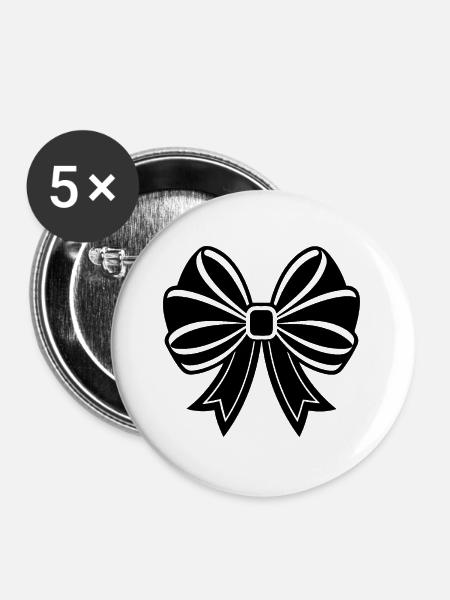 Band Präsenzdekoration - Buttons groß 56 mm (5er Pack) - Weiß