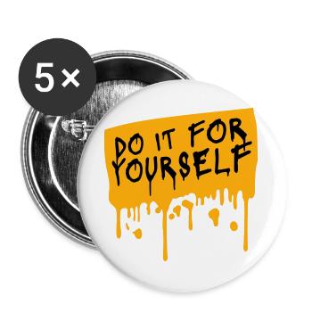 Do It For Yourself Inspirierend Selbstliebe Zitat - Buttons groß 56 mm (5er Pack) - Weiß - Vorne