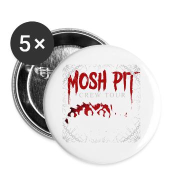 JGA Junggesellenabschied Final Riff Team - Buttons groß 56 mm (5er Pack) - Weiß - Vorne