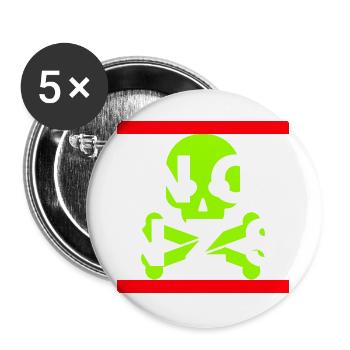 NO NZS, NEVER AGAIN, ANTI-FASCISM, NO AFD GREEN - Buttons large 2.2''/56 mm (5-pack) - white - Front