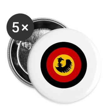 Emblème de l’Allemagne - Lot de 5 grands badges (56 mm) - blanc - Devant