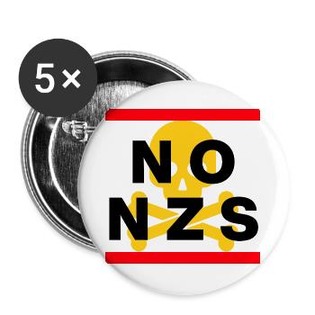 NO NZS, NEVER AGAIN, ANTI-FASCISM, NO AFD YELLOW - Buttons large 2.2''/56 mm (5-pack) - white - Front