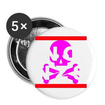 NO NZS, NEVER AGAIN, ANTI-FASCISM, NO AFD PINK - Buttons large 2.2''/56 mm (5-pack) - white - Front