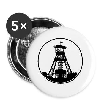 Ruhr area: We from the Pott! - Buttons large 2.2''/56 mm (5-pack) - white - Front