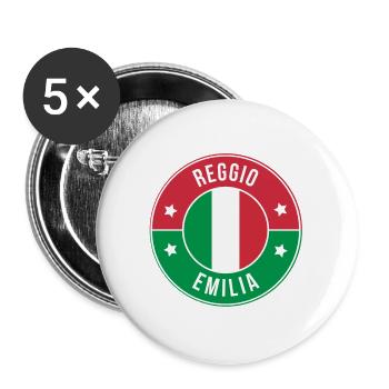 Reggio Emilia Roundel Flag - Buttons large 2.2''/56 mm (5-pack) - white - Front