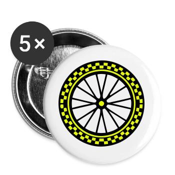 Bicycle Balance Bike Image - Lot de 5 grands badges (56 mm) - blanc - Devant