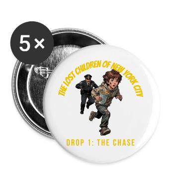 Les enfants perdus de New York - Lot de 5 grands badges (56 mm) - blanc - Devant
