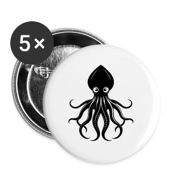 Calmar - Lot de 5 grands badges (56 mm) - blanc - Devant