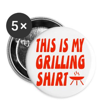 Griller - Lot de 5 grands badges (56 mm) - blanc - Devant