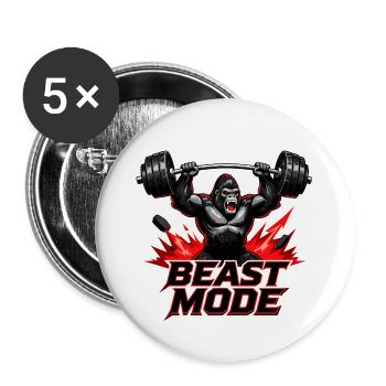 Gorilla Lifter Mode - Buttons large 2.2''/56 mm (5-pack) - white - Front