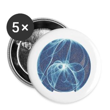 The Eye of Chaos – Chaos Theory - Buttons large 2.2''/56 mm (5-pack) - white - Front