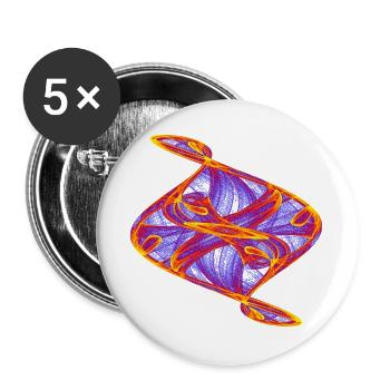 Golden Dance – Strange Attractor - Buttons large 2.2''/56 mm (5-pack) - white - Front