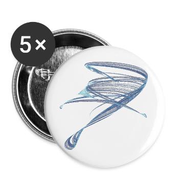 Le chemin de fer secret – Théorie du chaos - Lot de 5 grands badges (56 mm) - blanc - Devant