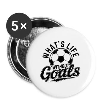 Soccer Goals Emblem - Buttons large 2.2''/56 mm (5-pack) - white - Front