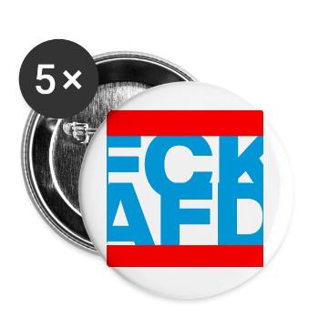 FCK AFD, NIE WIEDER IST JETZT, NO NZS, NO AFD - Buttons large 2.2''/56 mm (5-pack) - white - Front