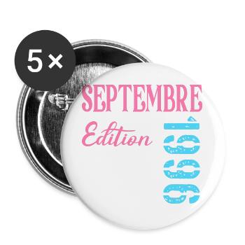 Français 30e Anniversaire, Septembre 1996 - Lot de 5 grands badges (56 mm) - blanc - Devant