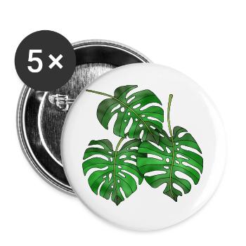 leaves - Buttons large 2.2''/56 mm (5-pack) - white - Front