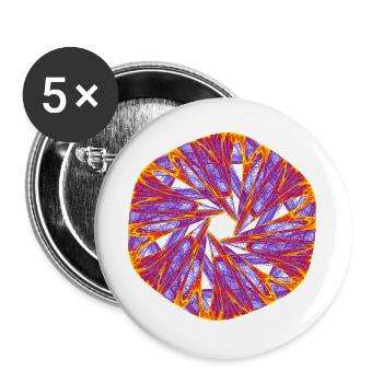Étoile Lumineuse – Attracteur Étrange - Lot de 5 grands badges (56 mm) - blanc - Devant