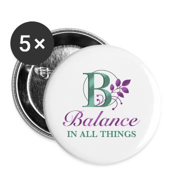 Balance_-_all_the_time - Buttons groß 56 mm (5er Pack) - Weiß - Vorne